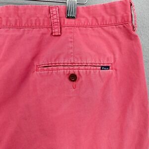 Y2K Polo by Ralph Lauren Shorts Mens 38 Pink Red Chino Casual Preppy Frat Golf